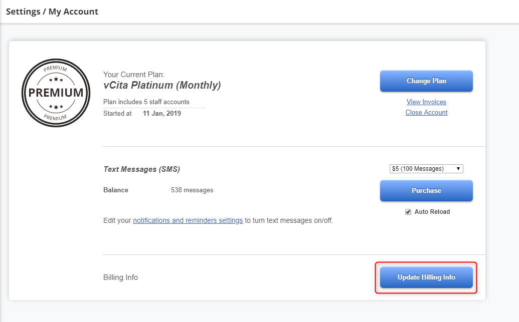 How Do I Change My Billing Information Or My Credit Card On File Vcita Help Center